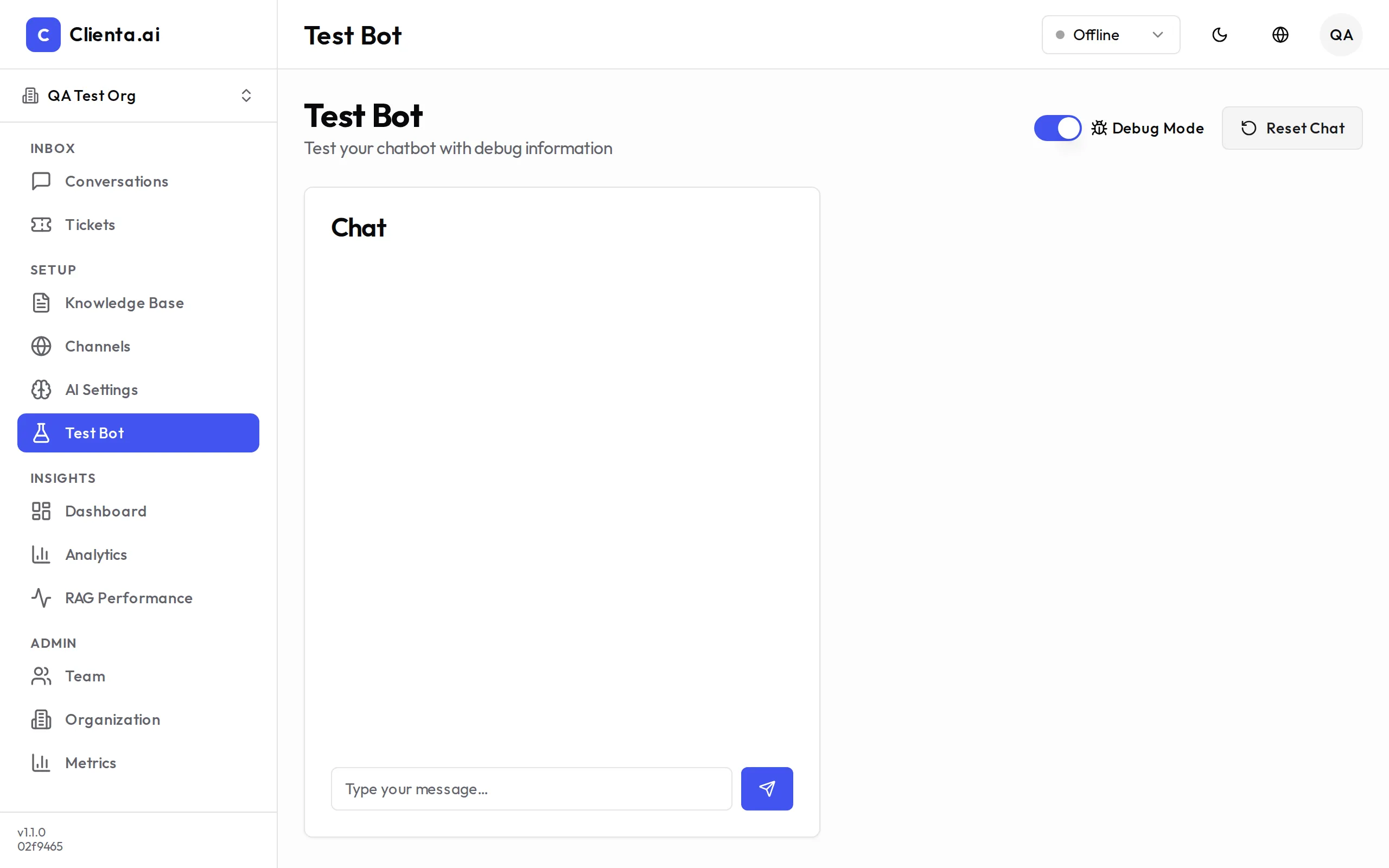 Test Bot Page