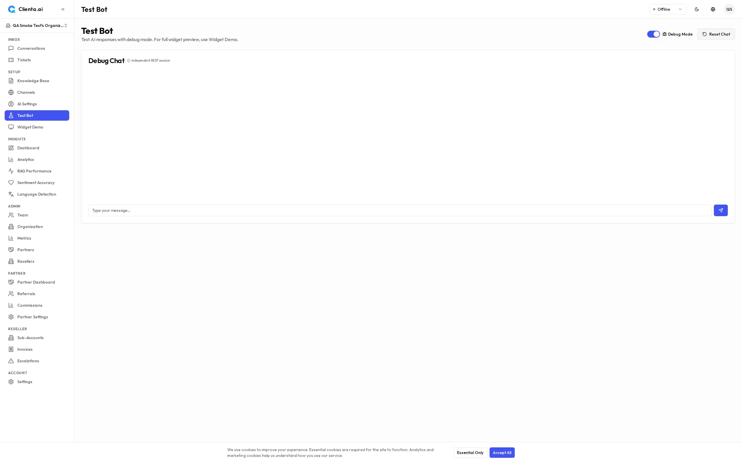 Test Bot Page